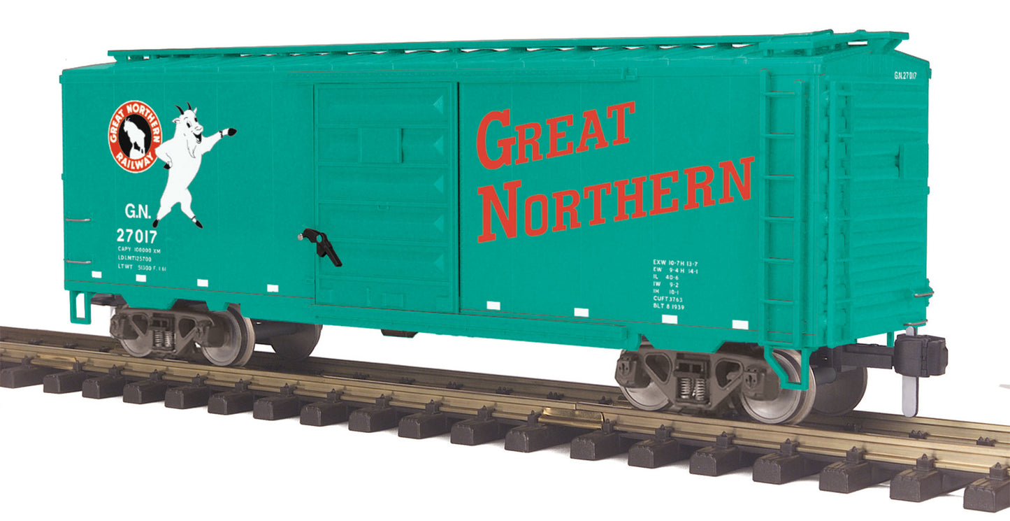 MTH 70-74085 G Scale Great Northern 40' RailKing Steel RTR Boxcar #270-17