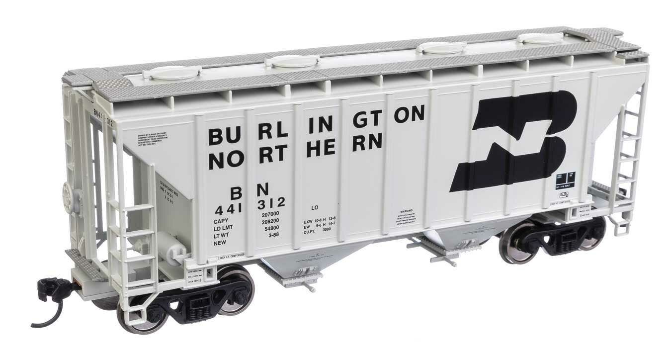 Walthers 910-7974 HO BN 37' 2980 Cubic-Foot 2-Bay Covered Hopper RTR #441312