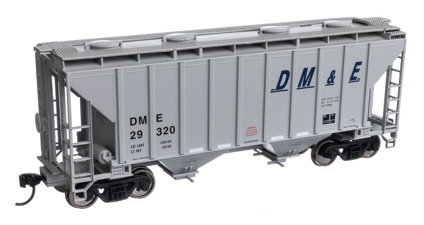 Walthers 910-7985 HO DME 37' 2980 Cubic-Foot 2-Bay Covered Hopper RTR #29320