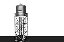 Plastruct 1016 HO 3”x 3” x 12” Utility Water Tower Kit