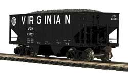 MTH 80-97068 HO Virginian USRA 55-Ton Steel 2-Bay Hopper with Load #23633