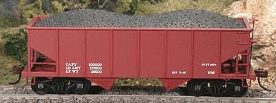Bowser 56694 HO 55-Ton Gla 2 Bay Hopper Kit Brown Body Dim Data Only