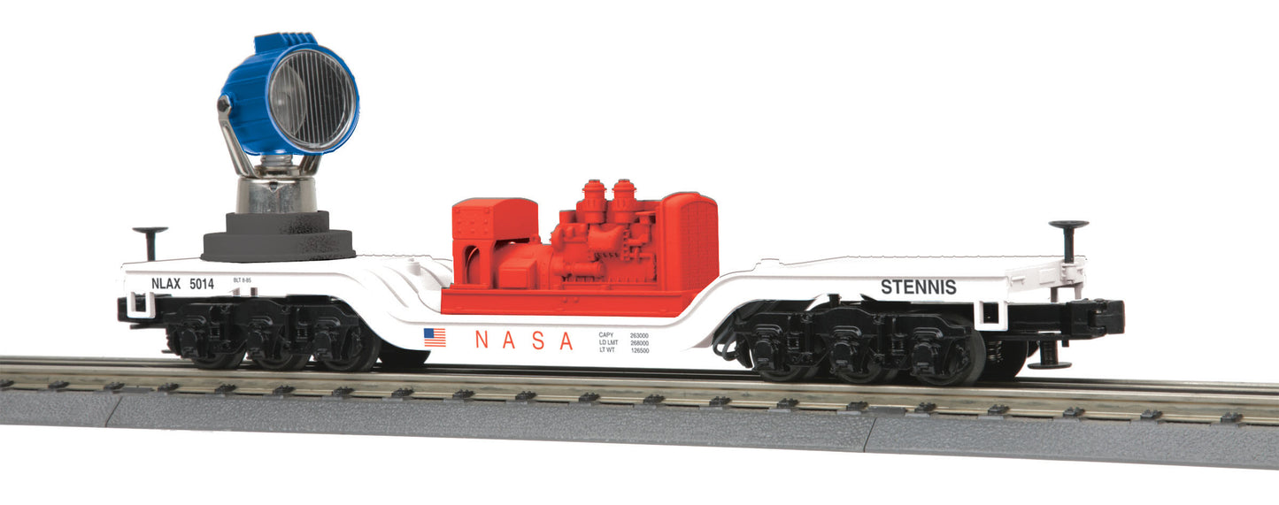 MTH 30-79421 O NASA Diecast Operating Searchlight Car
