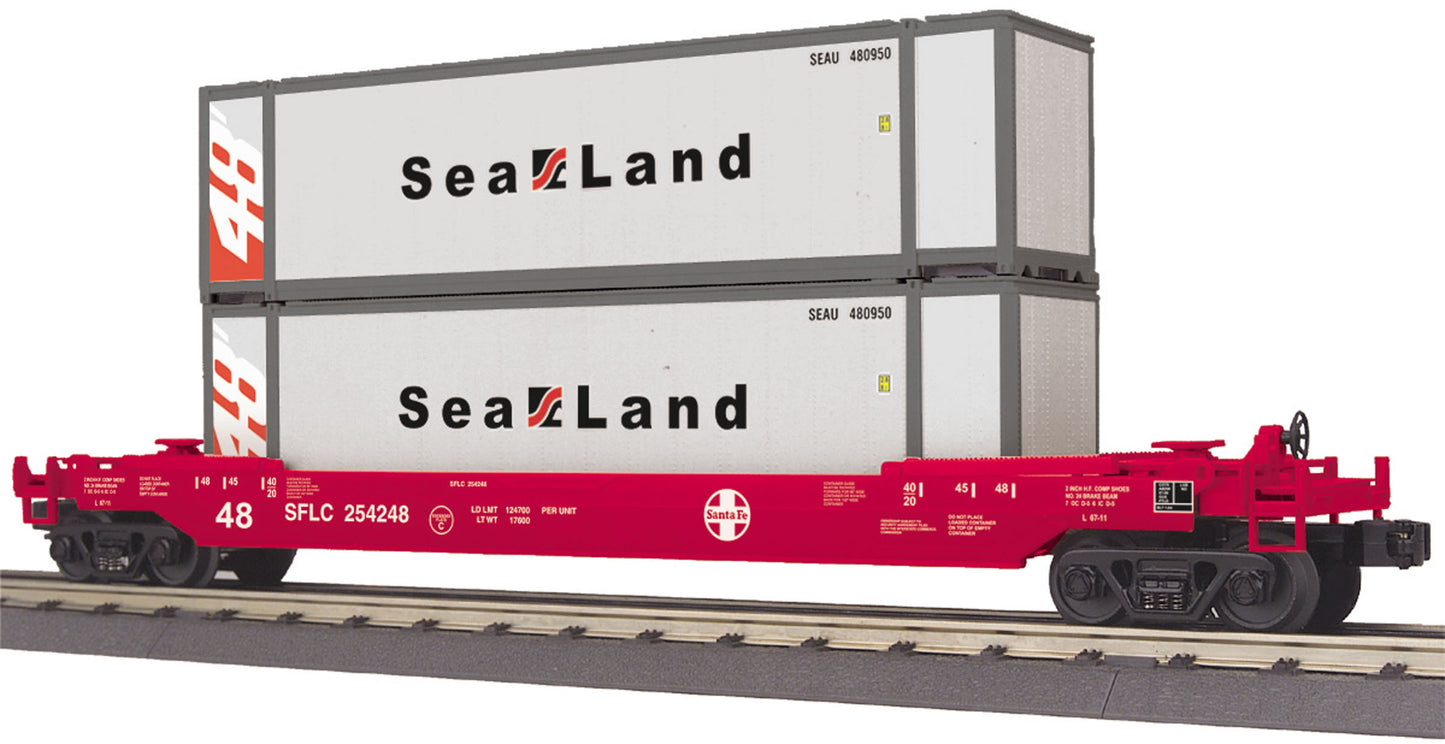 MTH 30-76597 O Santa Fe Husky Stack Car