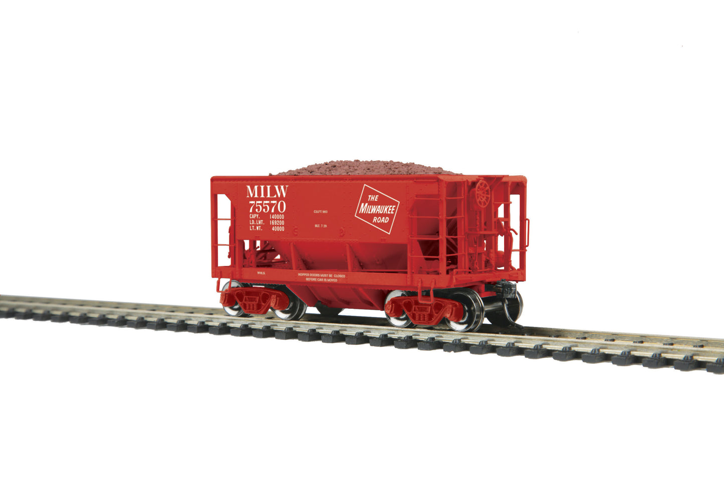 MTH 80-97039 HO Milwaukee Road 70-Ton Center Discharge Ore Car #75570