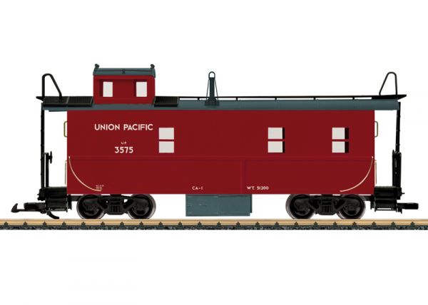 LGB 42793 G Red Undecorated Steelside Caboose (With Roadname Stickers)