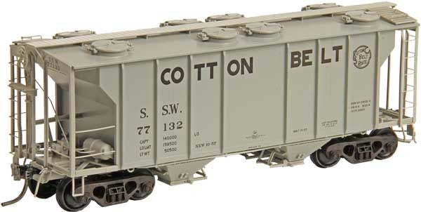 Kadee 8039 HO Cotton Belt SSW PS-2 2-Bay Covered Hopper #77132