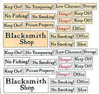 B.T.S. 10930 O Warning Signs
