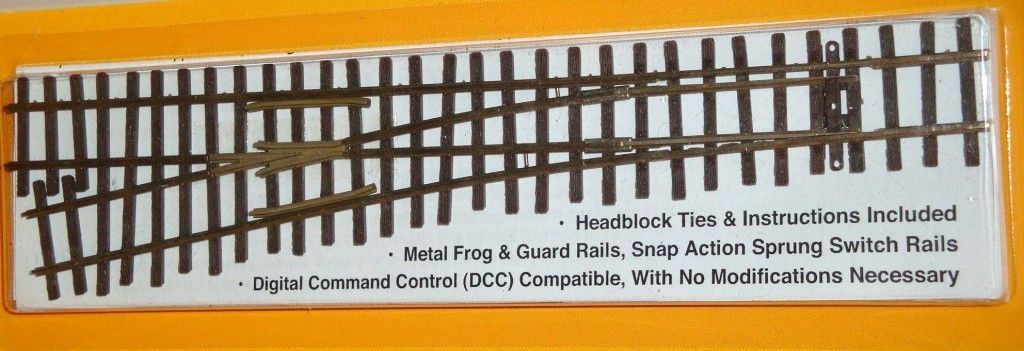 Micro Engineering 15-105 HOn3 Code 70 # 6 Frog Left Hand Switch Turnout