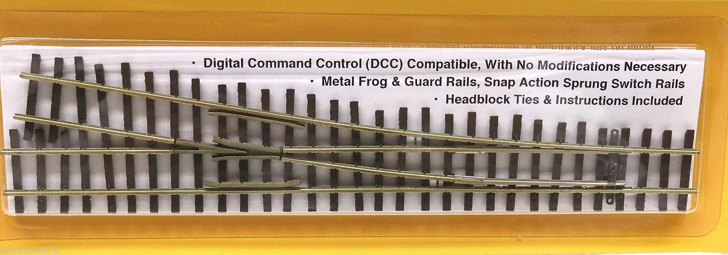 Micro Engineering 15-106 HOn3 Code 70 #6 Frog Right Hand Switch Turnout