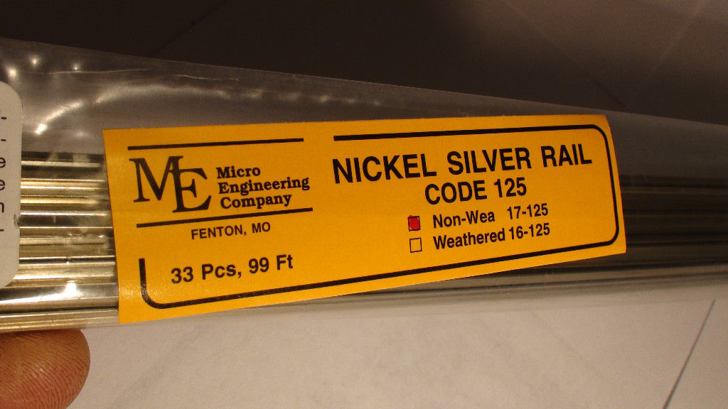 Micro Engineering 17-125 O Code 125 36" Non-Weathered Nickel Silver Rail