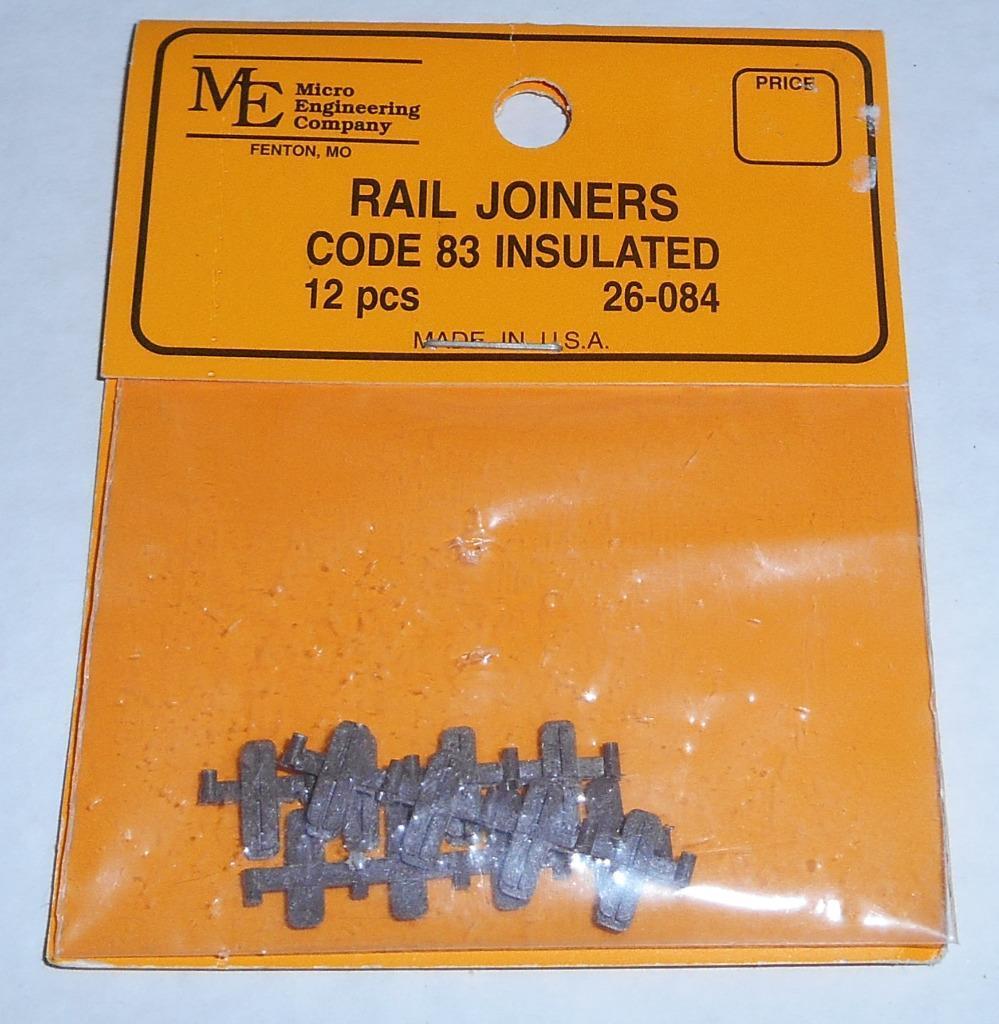 Micro Engineering 26-084 HO Code 83 Plastic Insulated Rail Joiners (Pack of 12)