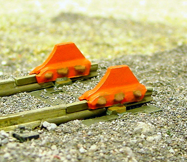 Sequoia Scale Models 2005 HO Scale Unpainted Metal Wheel Stops (Pair of 2)