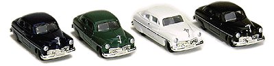 Life Like 1653 HO Scenemaster Coupe Cars (Set of 4)