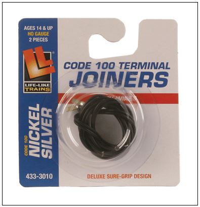 Life Like 3010 HO Silver Terminal Joiners w/Black #22 Gauge Wire