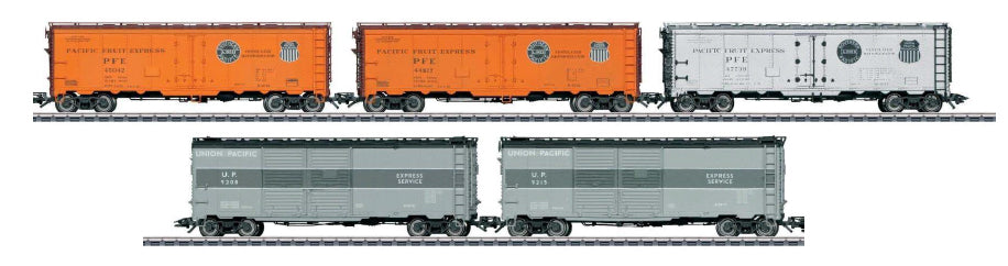 Marklin 45659 HO 40' Boxcar & Reefer Set - 3-Rail 2 Union Pacific Boxes