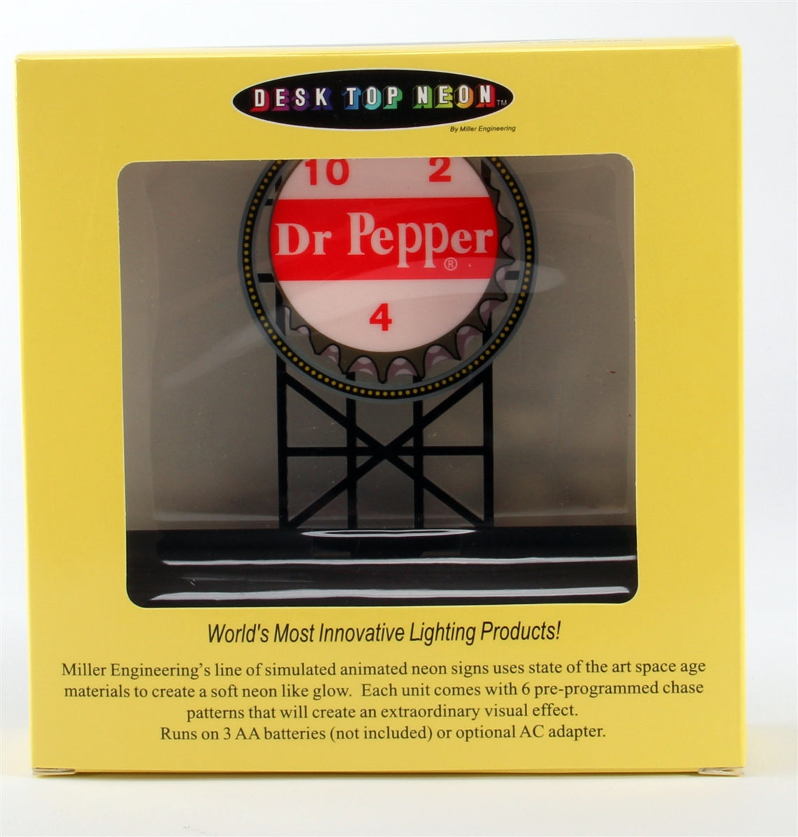 Miller Engineering 1850 HO/O Dr. Pepper, Desk Top Animated Neon Style Sign Ki