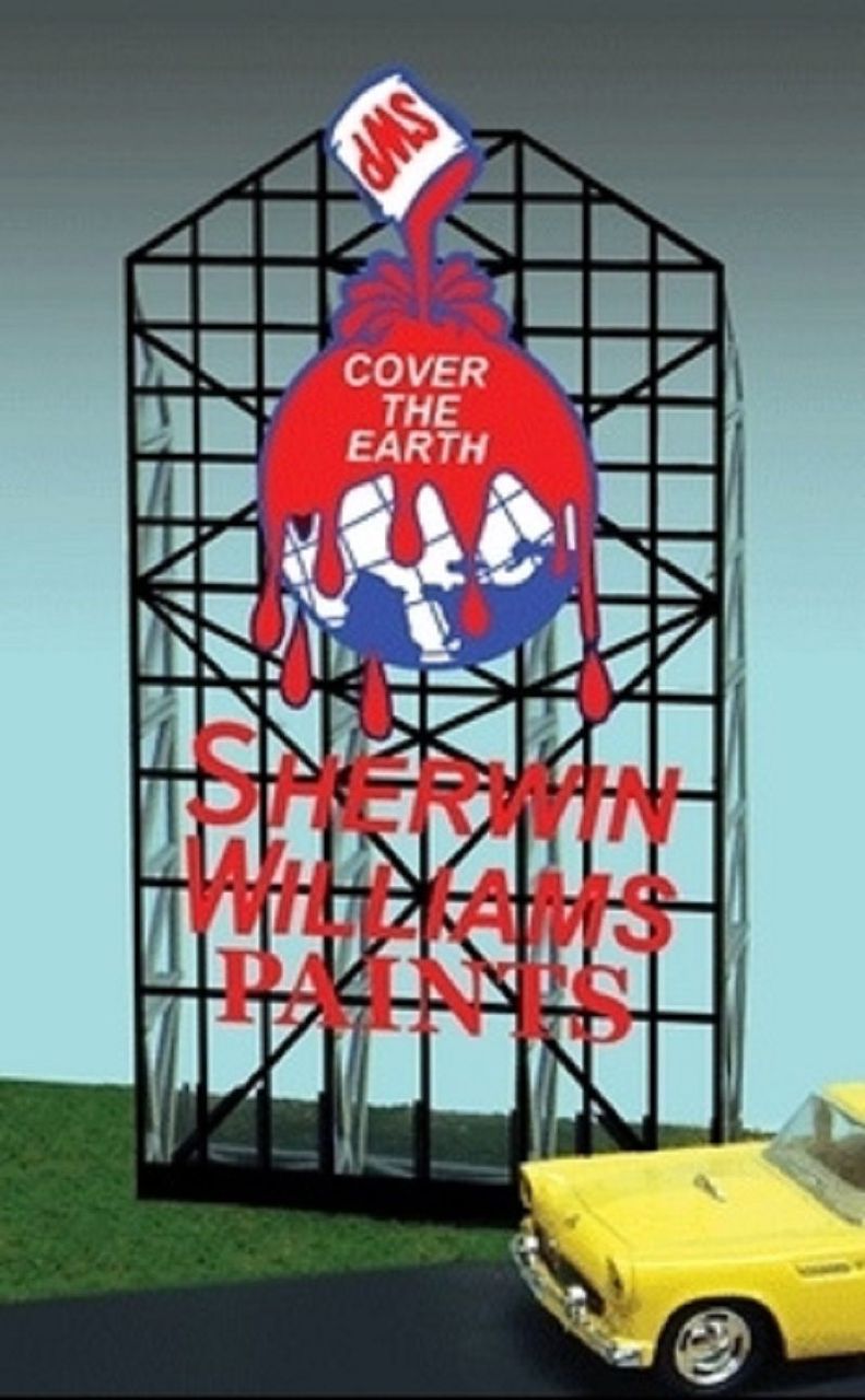 Miller Engineering 2061 HO/O Sherwin Williams Animated Billboard