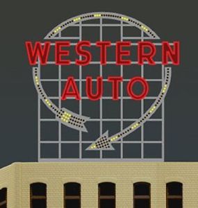 Miller Engineering 2481 HO/O Scale Western Auto Billboard