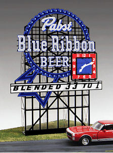 Miller Engineering 4081 HO/O Pabst Blue Ribbon Animated Neon Billboard