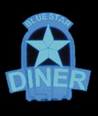 Miller Engineering 5582 HO/O/N Horizontal Sign Lighting Blue-Star Diner Medium