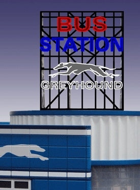 Miller Engineering 5681 O Greyhound Bus Station Animated Billboard