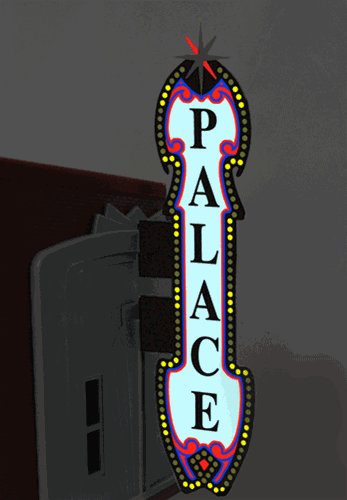Miller Engineering 5981 HO/O Animated Neon Vertical Theater Sign