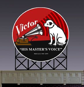 Miller Engineering 8071 O/HO Animated Neon Billboard RCA Victor Large Kit