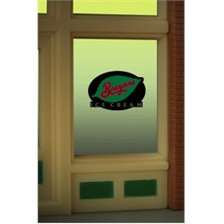 Miller Engineering 8810 HO/O Breyers Ice Cream Flashing Neon Window Sign