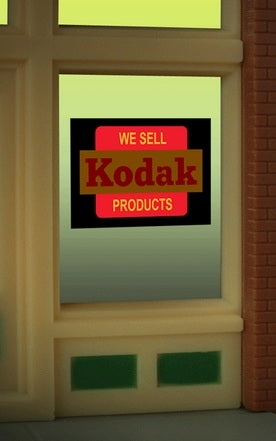 Miller Engineering 8875 HO/O Kodak Flashing Neon Window Sign