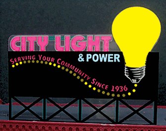 Miller Engineering 9281 HO/O Large City & Power Neon Sign Billboard