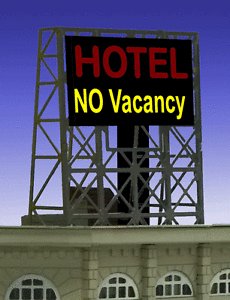 Miller Engineering 338990 N/Z Small Hotel Flashing Neon-Like Rooftop Billboard