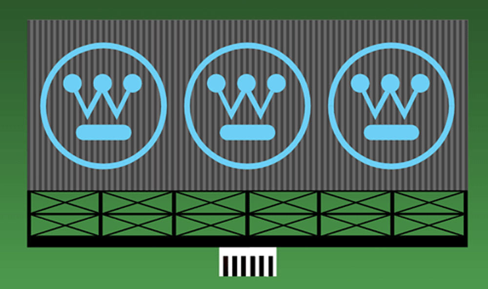 Miller Engineering 441552 N/HO Westinghouse Animated Neon Billboard Small