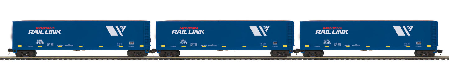 MTH 20-92025 O Montana Rail Link Wood Chip Hopper Car Set (Set of 3)