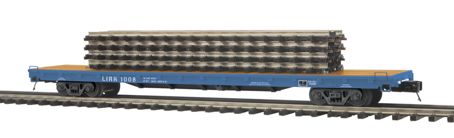 MTH 20-95146 O Long Island 60' Flat Car with 4 ScaleTrax 10" Straights