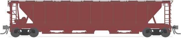 Broadway Limited 1890 HO H32 5-Bay Covered Hopper (Pack of 4) Undecorated