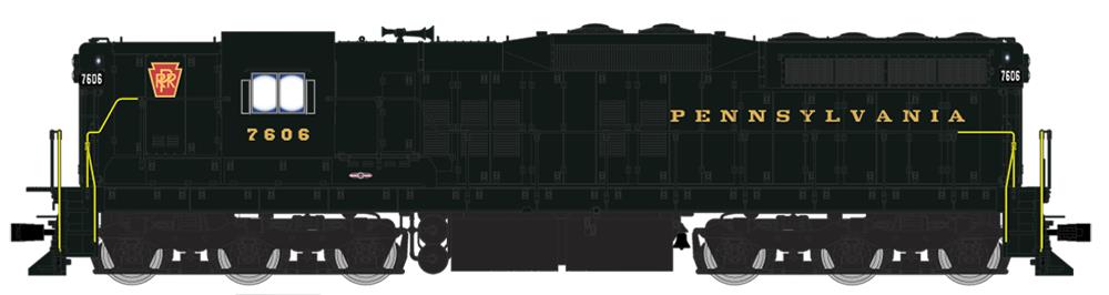 Broadway Limited 4254 HO PRR EMD SD9 #7606 w/Paragon3/DC/DCC