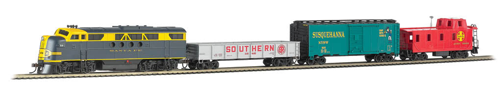 Bachmann 01501 HO Gauge Blue Lightning Diesel Starter Freight Train Set