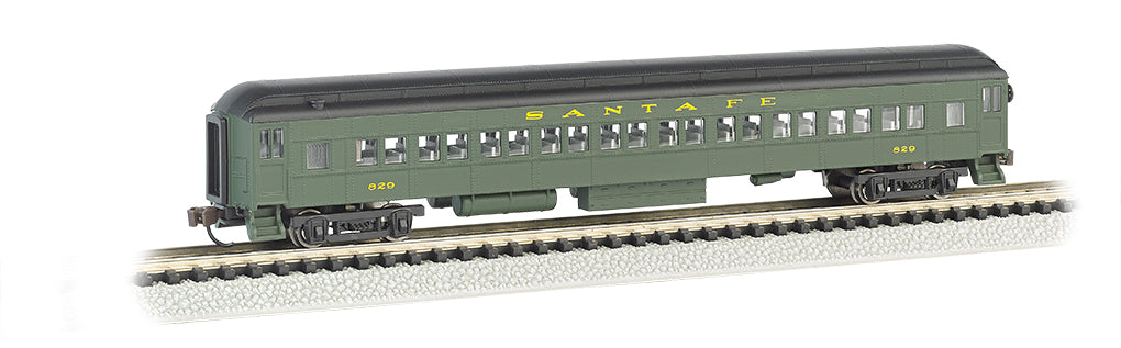 Bachmann 13751 N Sanata Fe 72' Heavyweight Coach (Pullman Green, black)