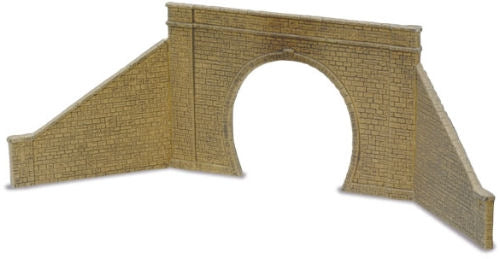 Peco LK-31 HO/OO Tunnel Mouth & 2 Walls, Stone Type, Single Track.