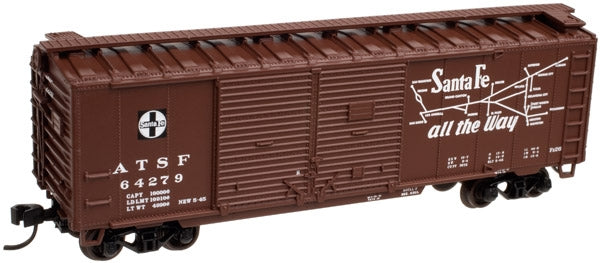 Atlas 50001280 N Santa Fe 40' Double Door Boxcar #64279 – Trainz