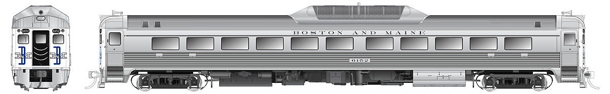 Rapido Trains 16043 HO Boston & Maine Budd RDC-1 Phase 2 #6153