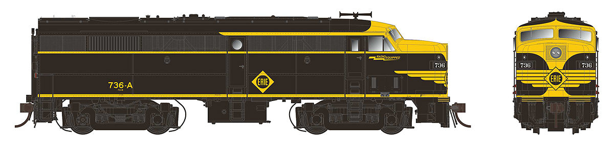 Rapido Trains 21530 HO Erie ALCO FA-2 Diesel Locomotive Sound/DC/DCC #7394