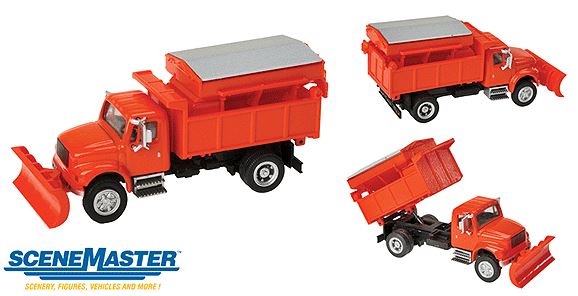 Walthers 949-11793 HO International 4900 Dump Truck w/ Snowplow & Salt Spreader