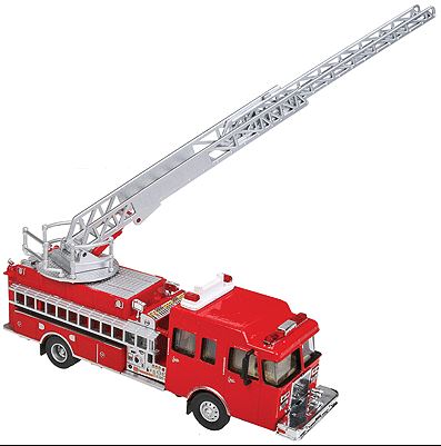 Walthers 949-13801 HO Heavy-Duty Fire Department Ladder Truck