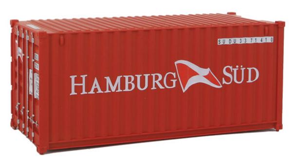 Walthers 949-8058 HO Assembled Hamburg Sud 20' Corrugated Container