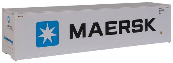 Walthers 949-8353 HO Maersk 40' Hi Cube Smooth Side Reefer Container