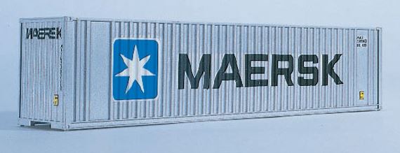 Walthers 949-8801 N Assembled Maersk 40' Hi Cube Ribbed Side Container