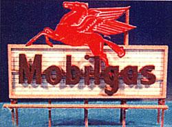 Bar Mills 91402 Laser-Cut Wood Billboards Large, For HO & O Mobilgas