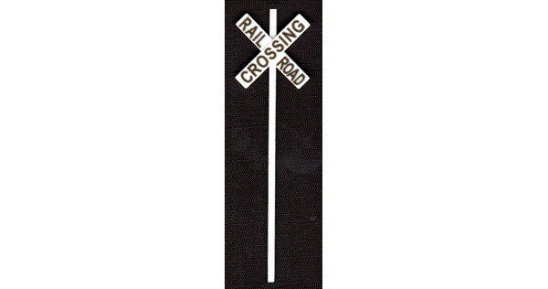 Tichy 2063 O Crossbuck Railroad Warning Crossing Signs (Set of 8)